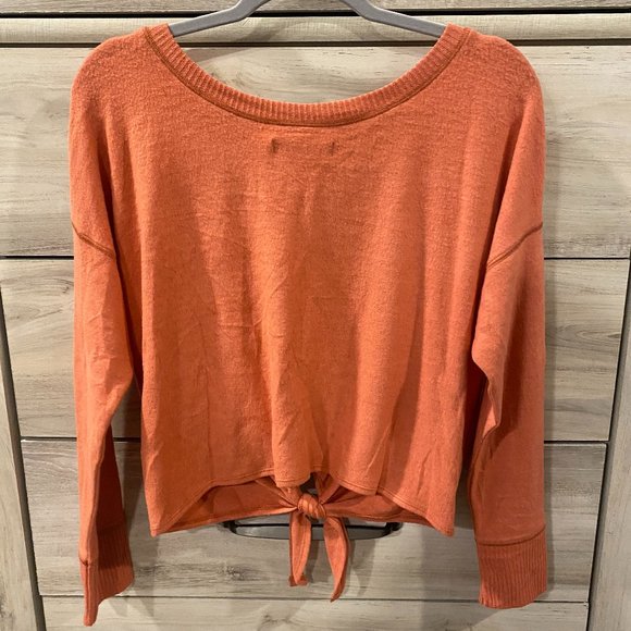 NWT A&F Soft Orange Long Sleeve Top Size S - Picture 5 of 6